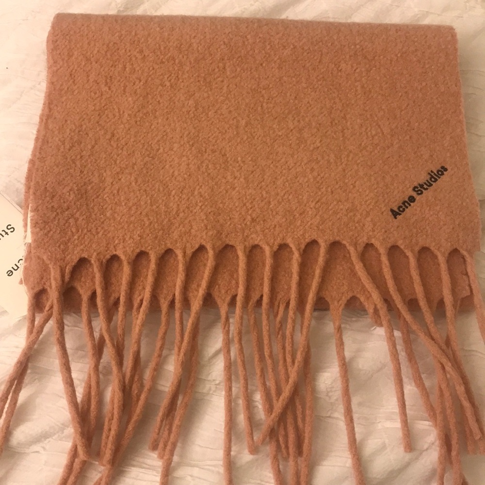 Acne Studios Villy Textured Logo Scarf
